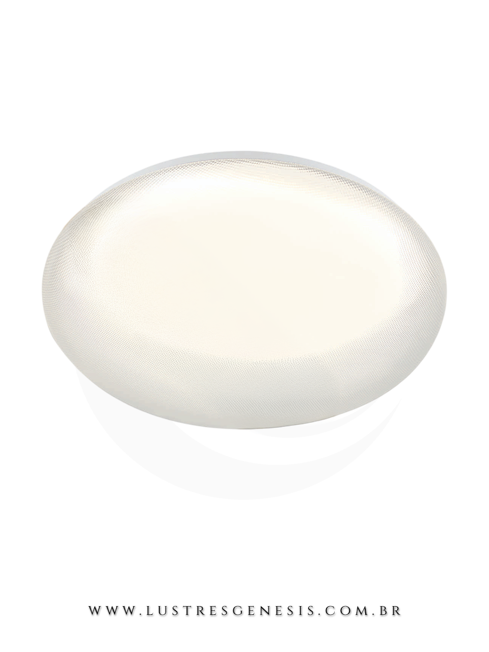 Lustre Plafon Branco 2800 Lumens com Detalhe em Acrílico